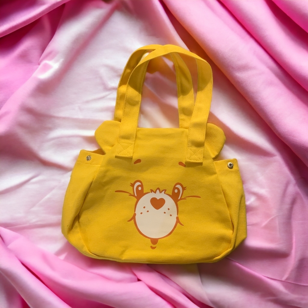 Care Bears Yellow Canvas Shoulder Tote Bag Funshine Care Bear